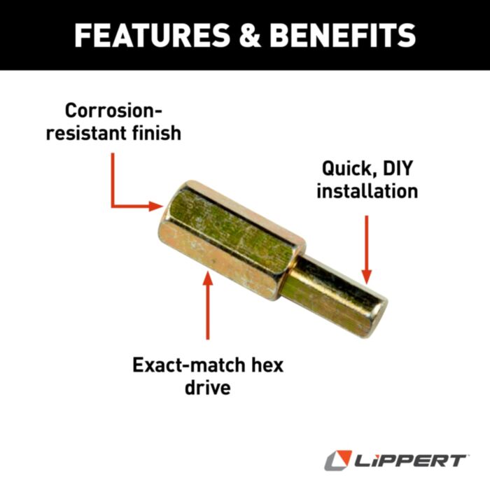 HappiJac Hex Drive for HappiJac Camper Jacks #HEX